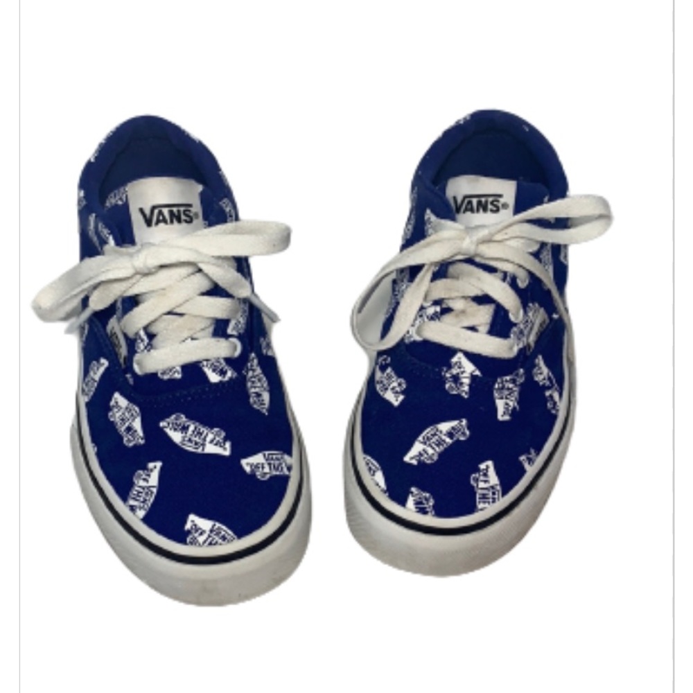 Vans Bright Royal Blue Logo Print Sneakers